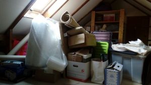 My loft before - all that plastic!